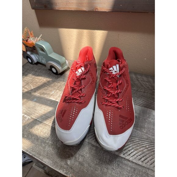 Adidas Q16486 Power Alley 4 Cleats Men's Baseball Red/White Size 12 - Picture 3 of 5